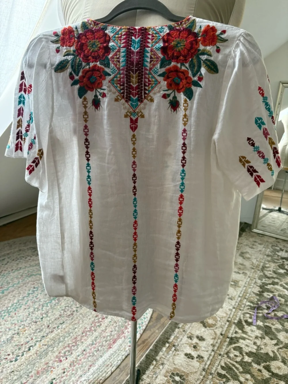 Johnny Was 100% linen NWOT Ornella blouse XS-M - Picture 3 of 8